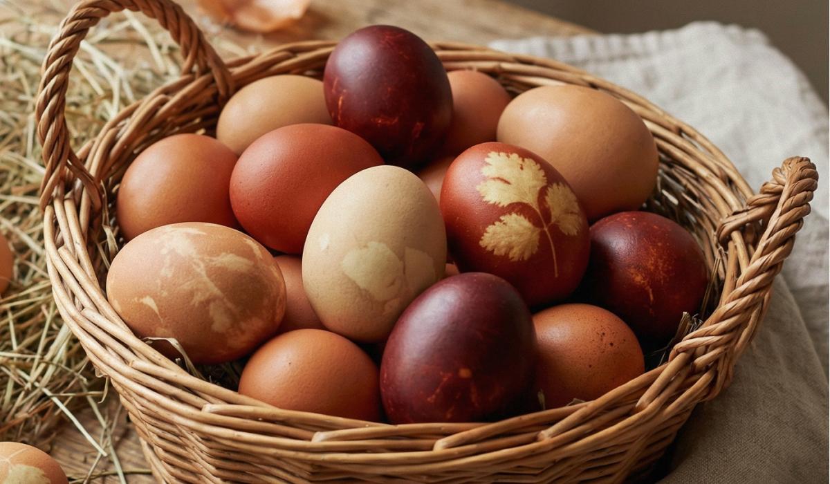 jak farbować jajka łupinami cebuli